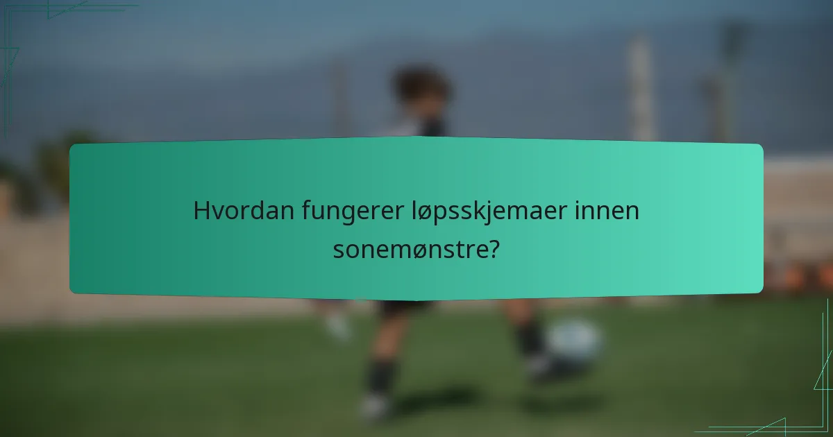 Hvordan fungerer løpsskjemaer innen sonemønstre?